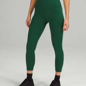 Like new Lululemon Wunder Train high-rise crop 23” Everglade Green